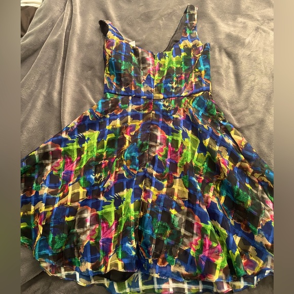 Black Halo Anniston Multicolored Cocktail Dress - Picture 4 of 6